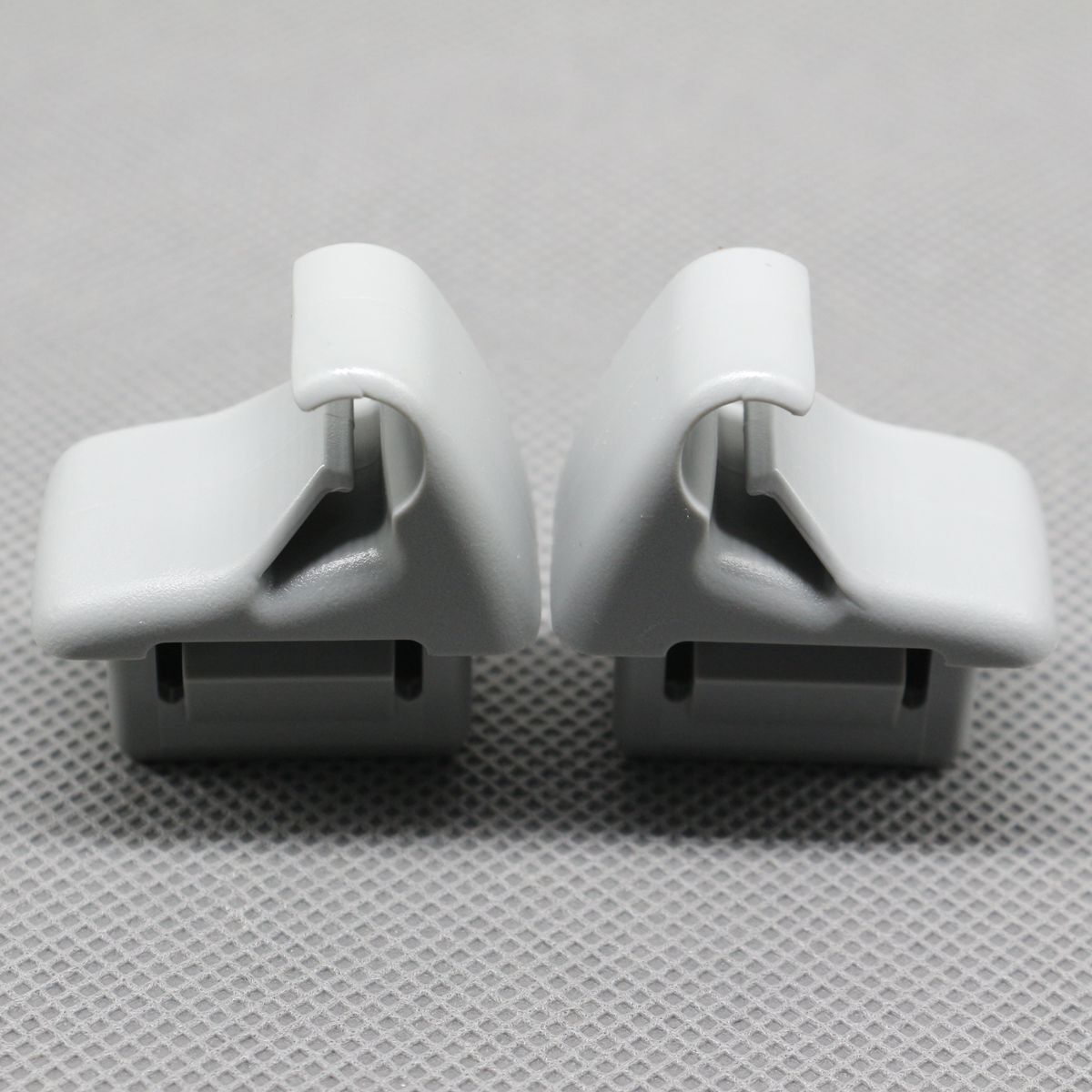 2 Gray Sun Visor Clips for Mitsubishi Lancer Outlander Sport ASX MR654343
