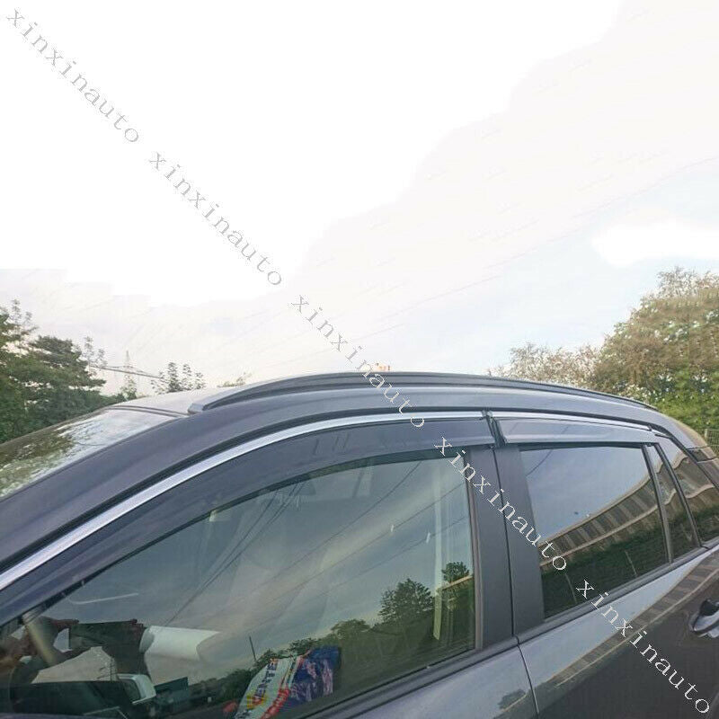Window Visor Vent Sun Shade Rain Guard for Toyota RAV4 2019-2023 W/ Chrome Trims