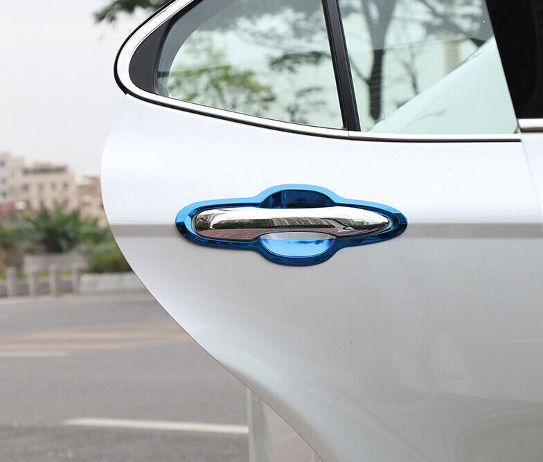 Blue Titanium External Side Door Bowl Cover Trims for Toyota for Camry 2019-2023 8p