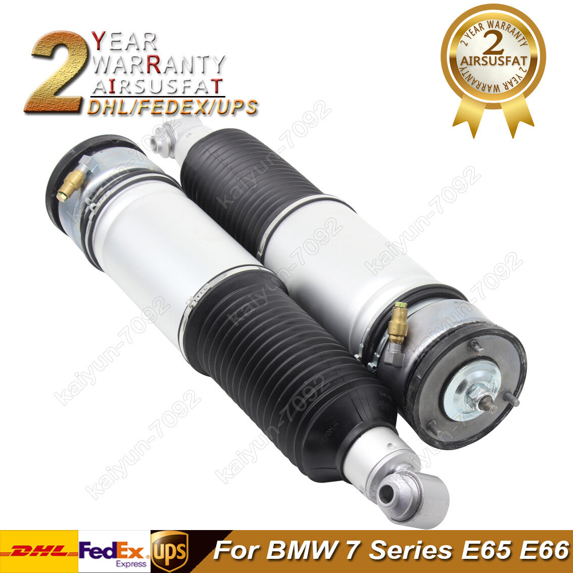 2x Rear Air Suspension Shocks for BMW E65 E66 7-Series 37126785537 37126785538