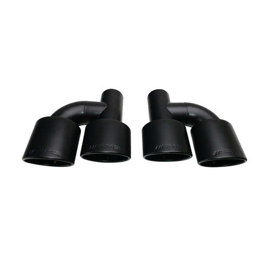 for Mercedes-Benz AMG Exhaust Tips W212 E350 E400 C63 C300 C-Class Black