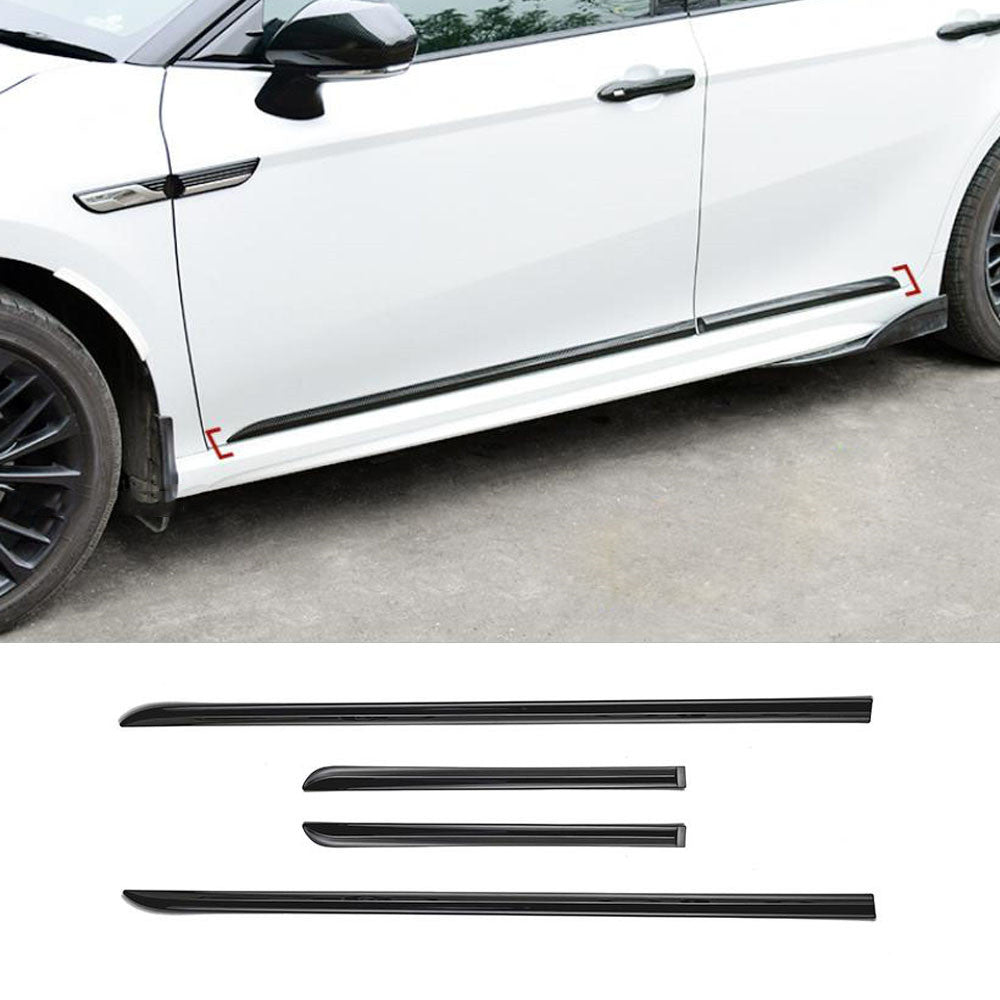 4x for Toyota for Camry 2018-2023 ABS Piano Black Side Door Body Molding Cover Trim