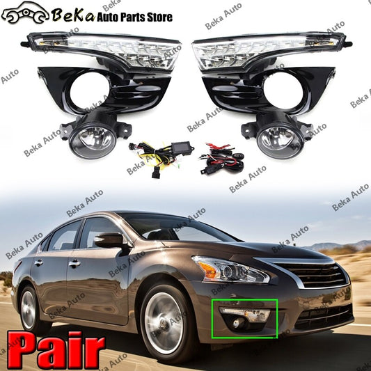 Suitable for Nissan Altima Switchback LED Daytime Running Lights with Clear Fog Light Kit