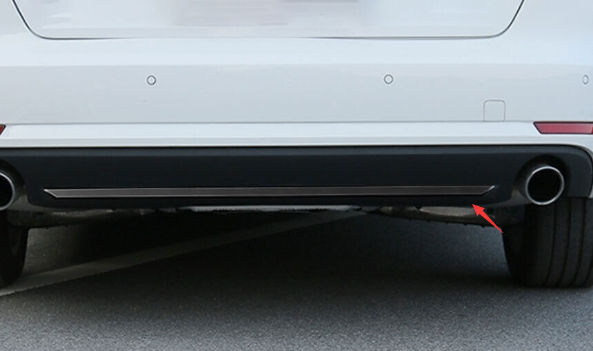 for Audi A4 S4 2017-2019 Black Titanium Rear Bumper Lower Protector Strip Cover