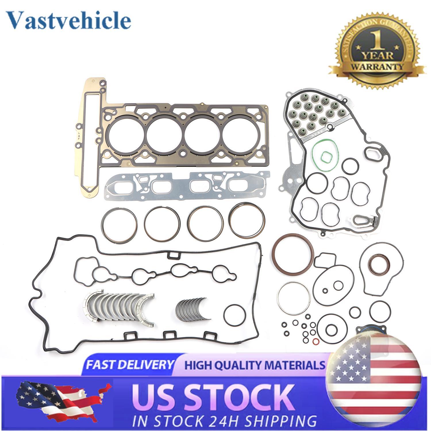 for Buick for Chevrolet for Pontiac for Saturn 06-17 2.4L Full Gasket Set Bearings Rings
