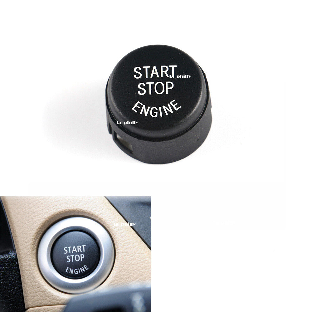 Start Stop Engine Button Switch Cover Cap for BMW 5 6 F01 F02 F10 09-13-Black