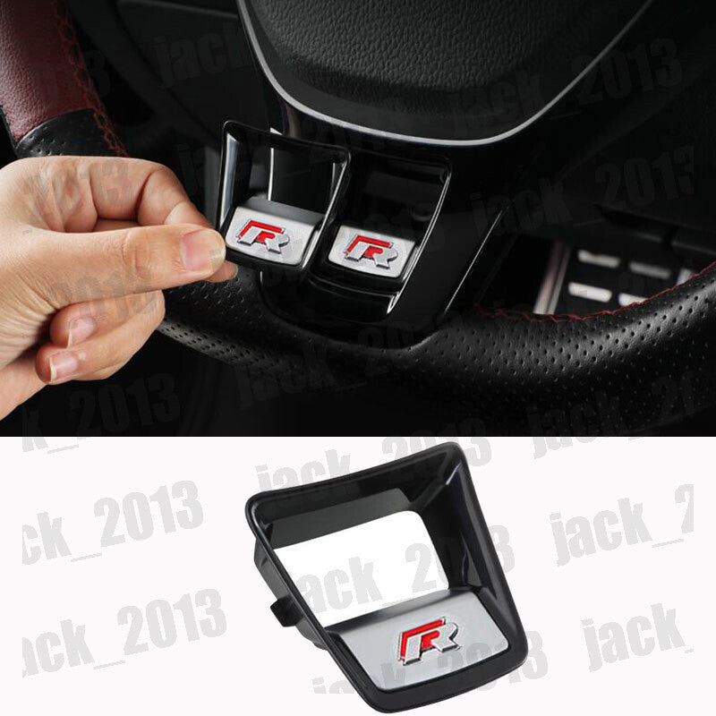 Black Steering Wheel Sequin Cover Trim Fit for Volkswagen for VW CC 2019-2020