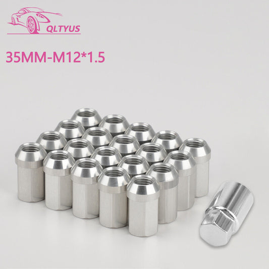 20-pack 35mm 19 HEX M121.5 aluminum wheel lock nuts, wheel lug nuts, anti-theft