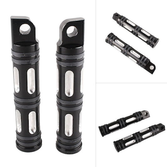 Foot Pegs Footpegs CNC Aluminum Fit for Harley Davidson XL883N FXCW Black