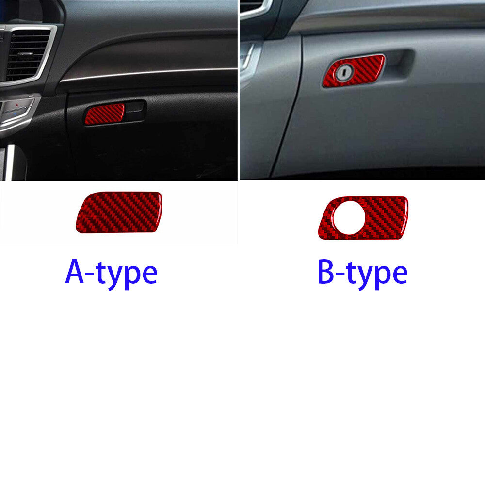 Carbon Fiber for Co -pilot Glove Box Handle Switch Cover for Honda Accord 2013-2017 A