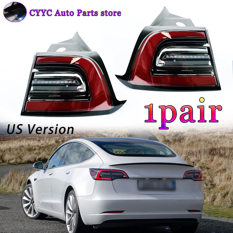 LHRH Outside LED Rear Brake Stop Light Tail Lamp for Tesla Model 3 2017-2021