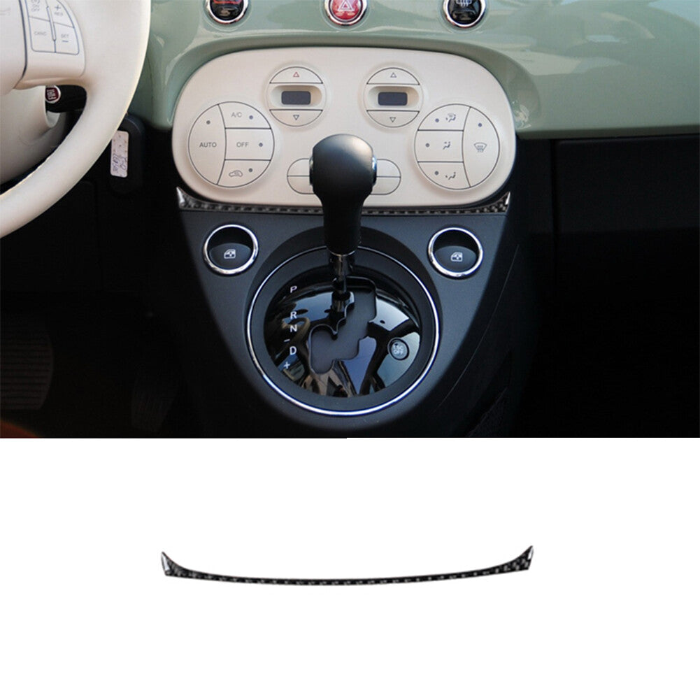 Carbon Fiber Interior Above Transmisson Accent Cover Trim For 2012-2015 for Fiat 500