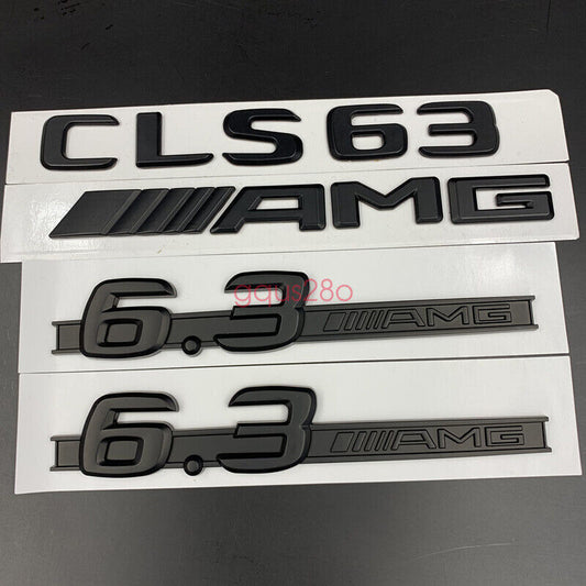 Matte Black CLS63 AMG 6.3 AMG Lettering Trunk Embl Badge Sticker for Mercedes-Benz