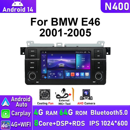 for BMW E46 2001-2005 Car Radio CarPlay Multimedia Auto Stereo Player GPS Screen