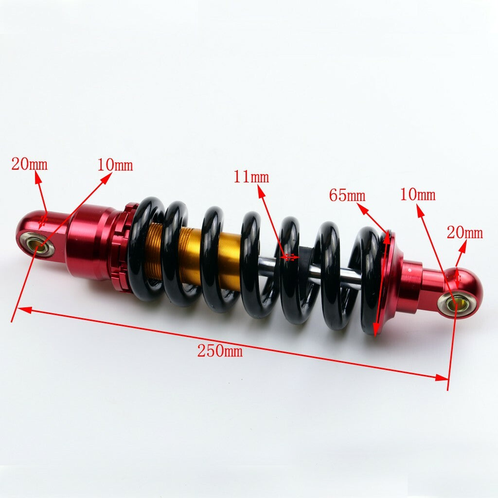 250mm Rear Shock Absorber Pit Dirt Bike ATV Quad Buggy 110cc 125cc 150cc 200cc