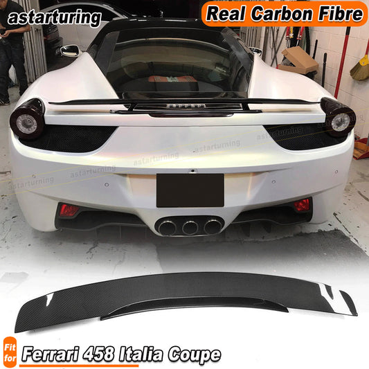 Fit for Ferrari 458 Italia Coupe 2010-2015 REAL Carbon Rear Trunk Spoiler Wing