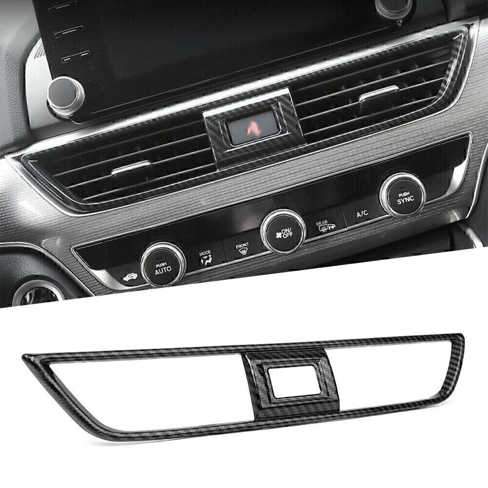 Fit for Honda Accord 10th 2018-2021 Carbon Fiber ABS Console Middle Air Outlet Trim