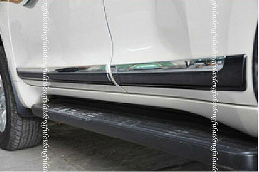 BlackChrome Car Door Body Strips Rubbing Cover trim for Toyota Prado 2010-2021