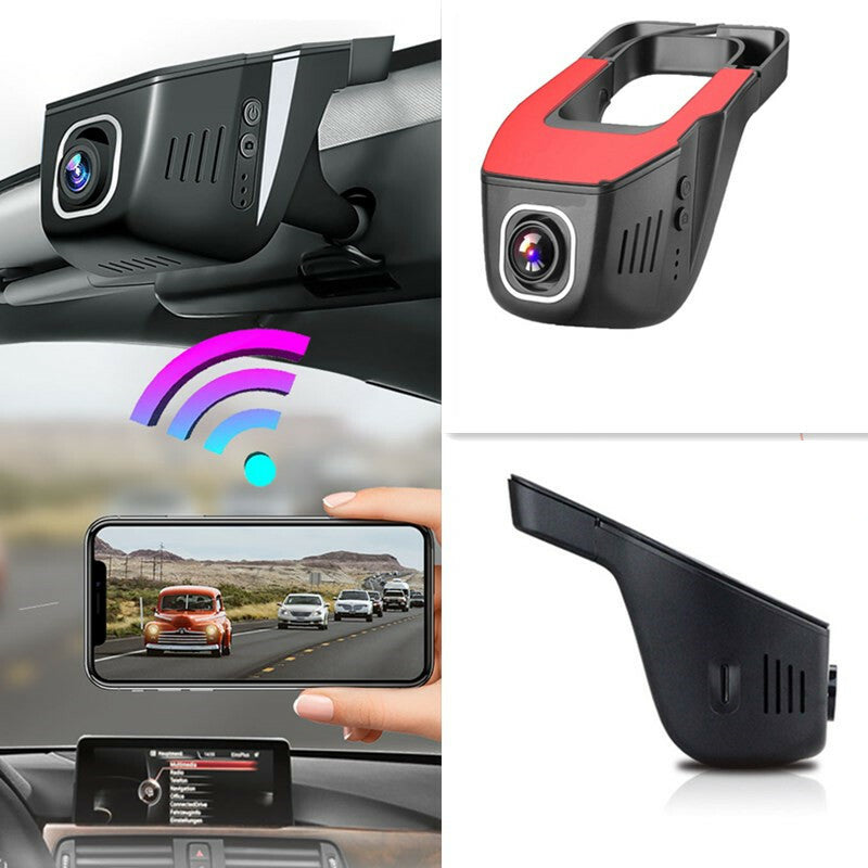 Car Dash Cam Hidden 1080P Front Rear Camera DVR WiFi Dash Camera Video Recorder