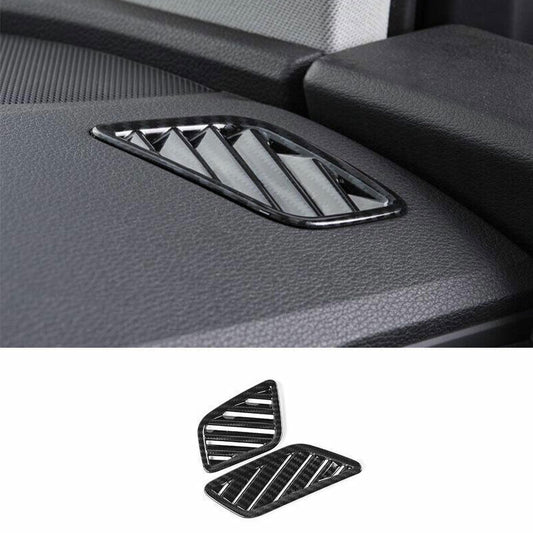for Audi Q5 2018-24 ABS Carbon Fiber Dashboard LR Air Outlet Vent Frame Trim 2P
