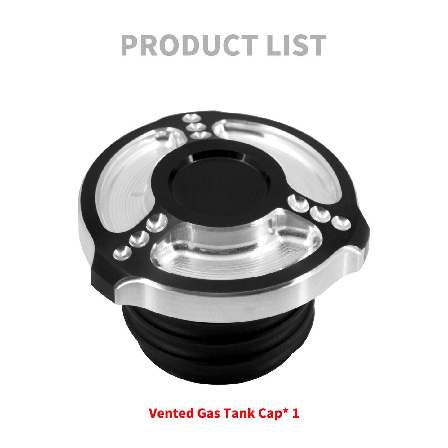 CNC Dot Vented Gas Cap Fuel Tank Right Thread for Harley Dyna Sportster Touring
