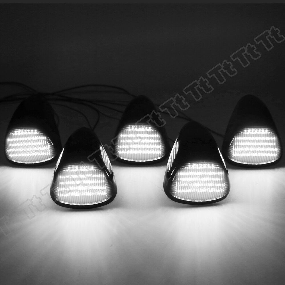 White LED Cab Roof Marker Running Lights For 1999-2016 for Ford F250 F350 Super Duty