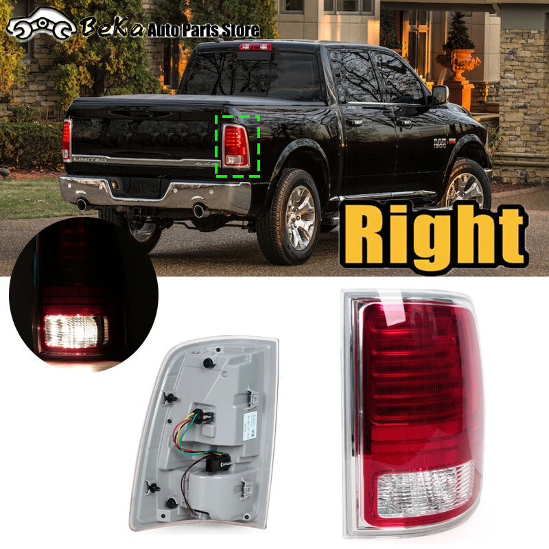 1-piece set of LED right rear taillight and brake light for Dodge for Ram 1500 2500 3500 (2013-2018)