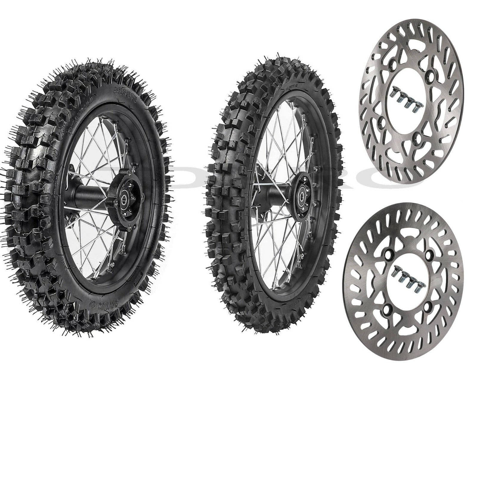 Front Rear 60/100-14 80/100-12 Wheel Rim Tyre KX65 CRF 110cc 125cc 140 Dirt Bike