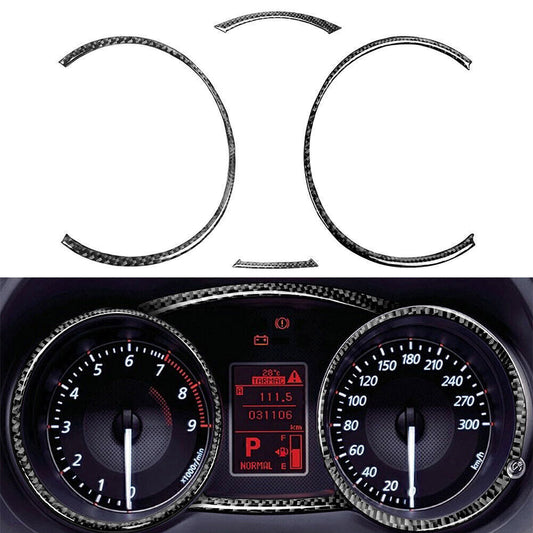 4 Pcs Carbon Fiber Speedometer Panel Trim for Mitsubishi Lancer EVO X MR 2008-15