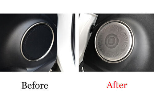 Silver Steel Inner Door Speaker Decor cover for Lexus NX200 200t 300h 2015-2020