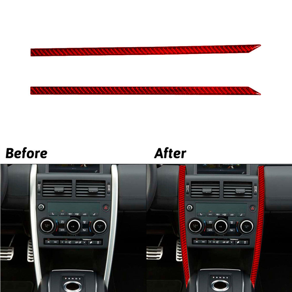 Red Carbon Fiber Radio R&L Side Strip for Land Rover Discovery Sport 2015-2019