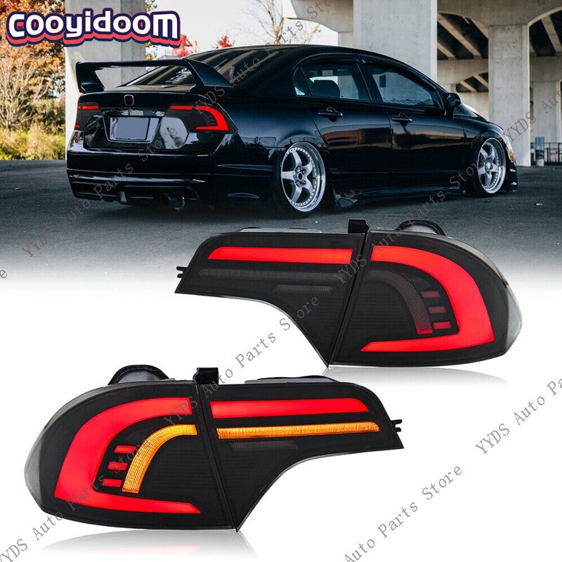 Pair Rear Light Sequential Turn Signal for Civic Sedan 2006-2011 LED Tail Light