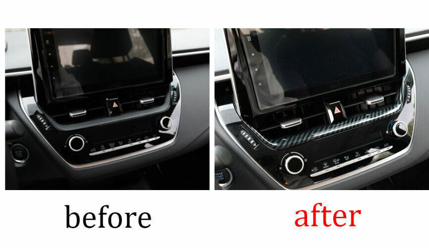 ABS Central Console Air Outlet Vent Trim Carbon Fiber For 2019-21 for Toyota for Corolla