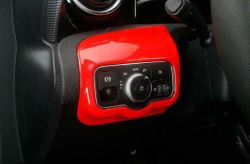 Trim Headlight Switch Control Frame ABS Red for Benz A-Class CLA 2019-2021 2023