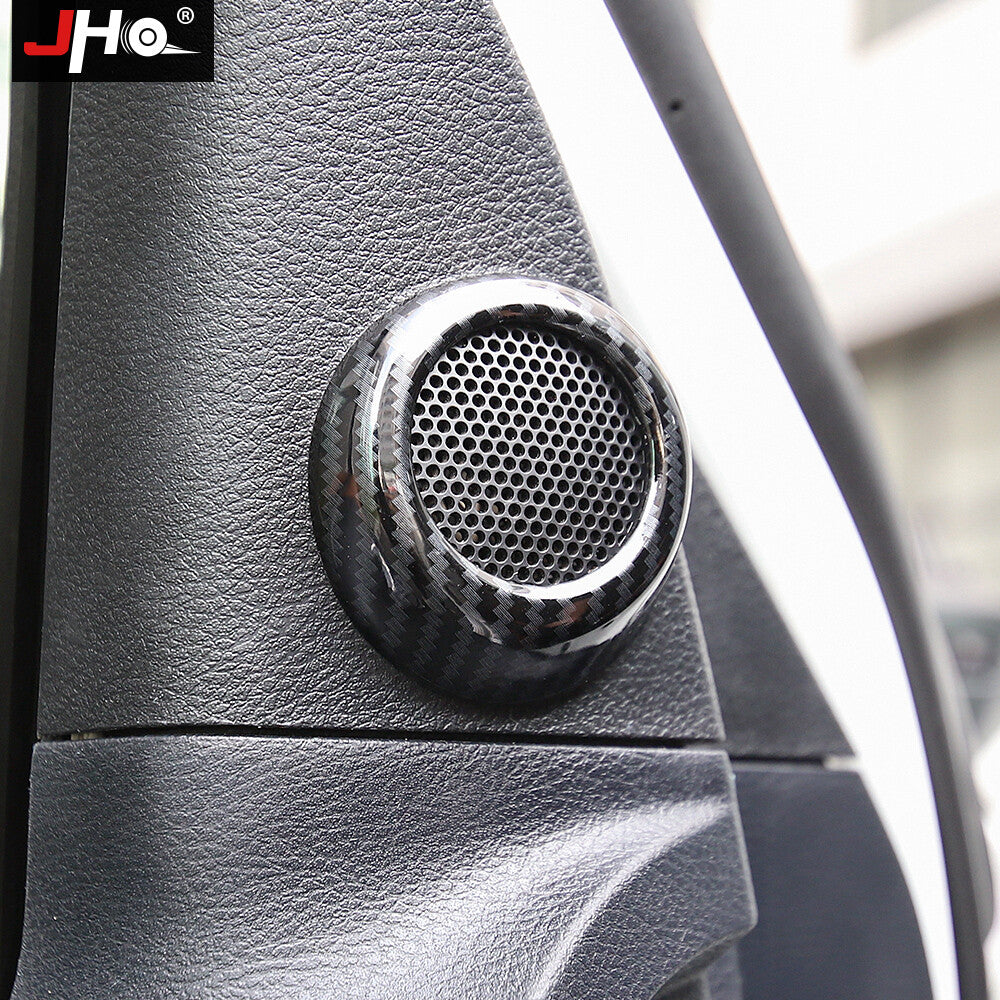 2pcs Carbon Fiber Front Door Stereo Speaker Cover Trim for Toyota Tundra 14-2021