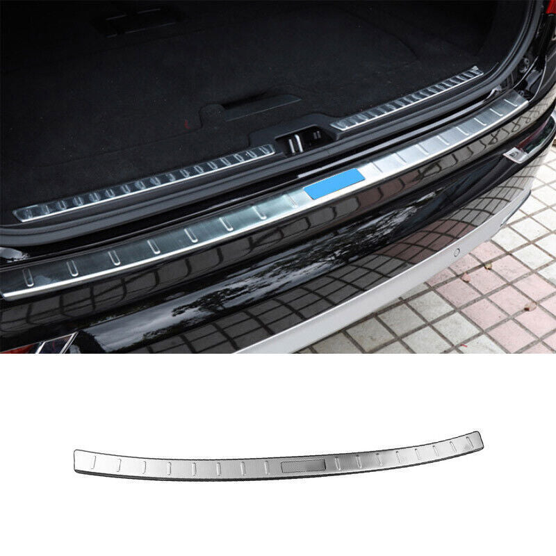 for Volvo XC90 2017-2022 Silver Steel Car Outer Rear Bumper Protector Sill Cover