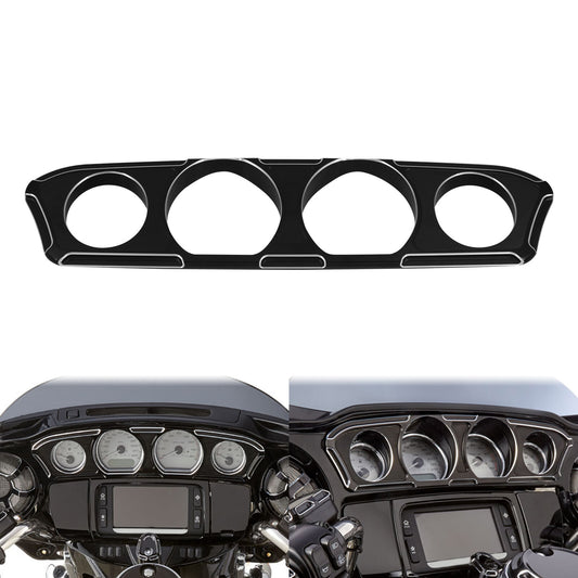 Black Gauge Trim Cover Fit for Harley Touring Electra Street Tri Glide 2014-2023