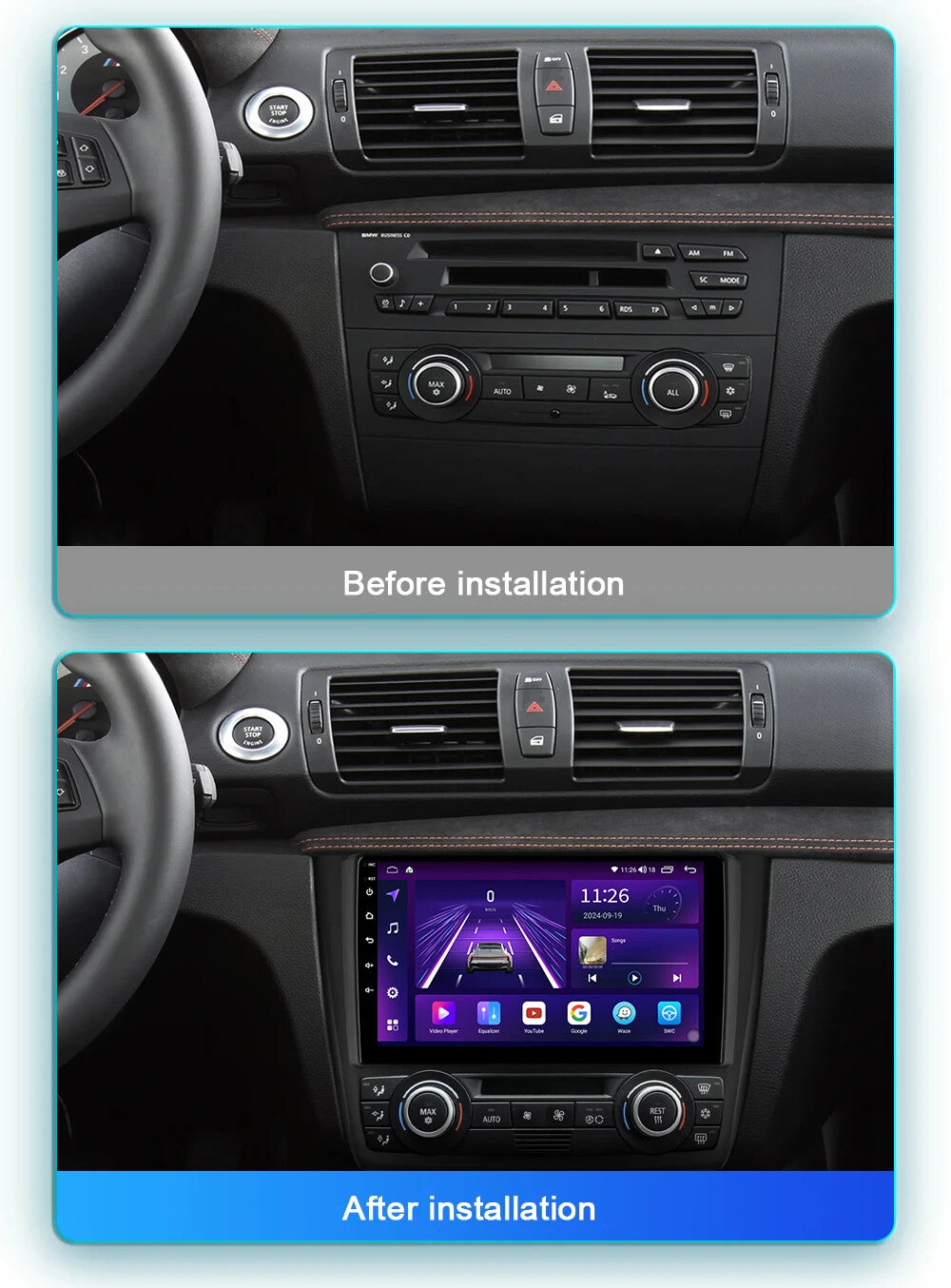 for BMW 1 Series E81 E82 E87 2004-2011 Android Carplay Car Radio GPS Multimedia