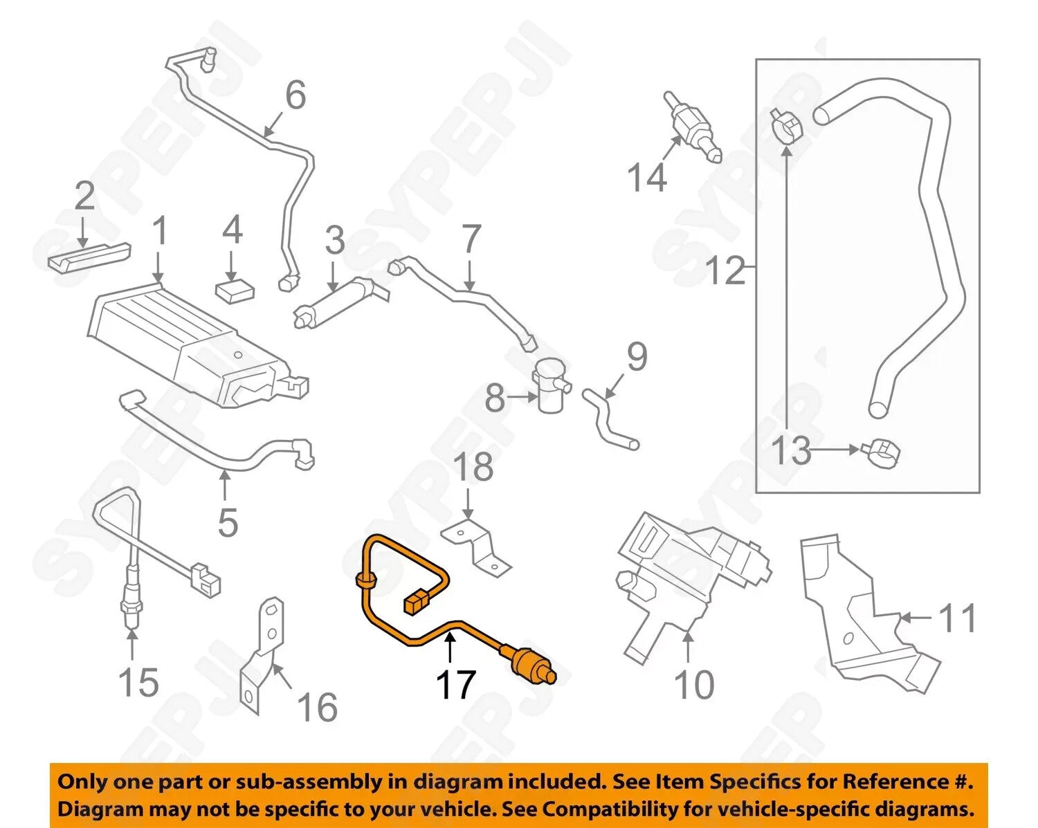 392102E411 Rear Oxygen Sensor for Hyundai for Tucson 2.0L 2019-2021 39210-2E411 new