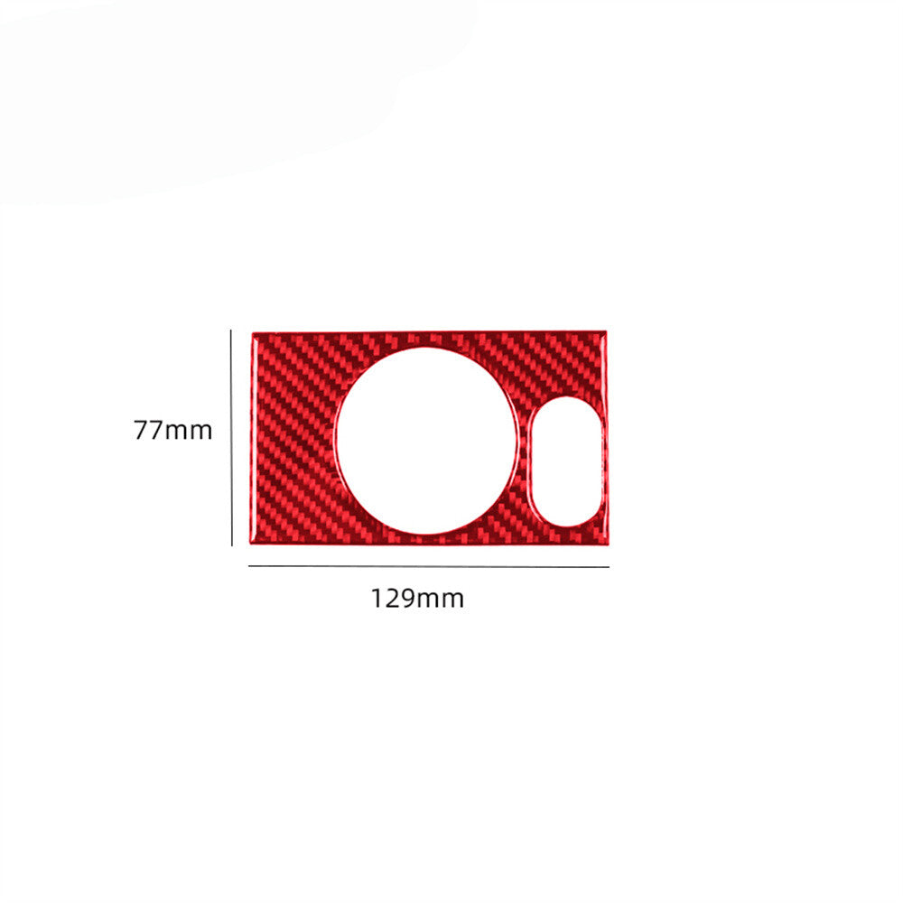 Red Carbon Fiber Light Switch Control Panel Trim Cover for Ford F150 2004-2008