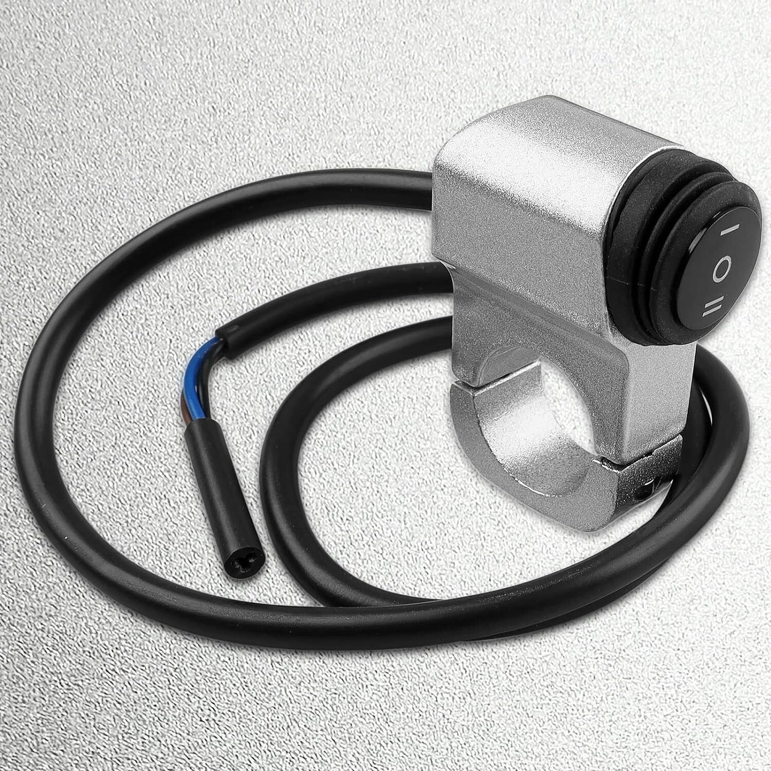 7/8 22-23mm Handlebar On-Off-On Control CNC Craft Mounting Bracket Suits,Silver