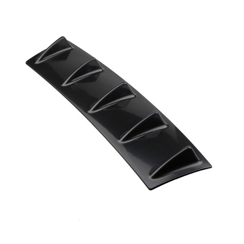 ABS Plastic Black Rear Bumper Lip Chassis Diffuser Spoiler 5 Fin Shark Fin Style