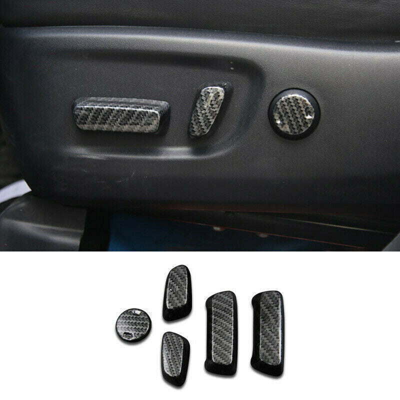 Carbon Fiber for Seat Adjustment Button Cover Trim for Toyota Highlander 2021 2022