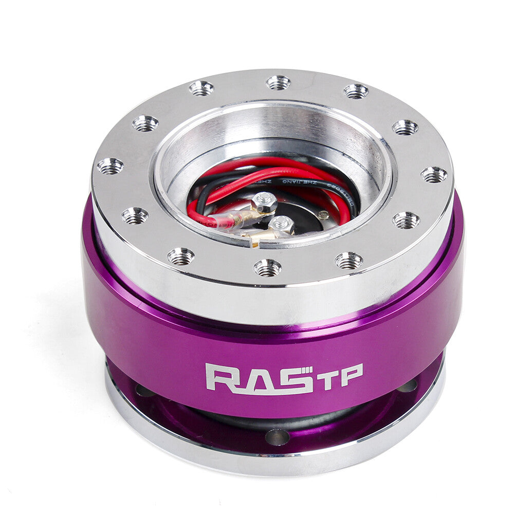Purple Universal Car Steering Wheel Ball Quick Release Hub Adapter Snap Off Kit