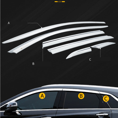 Chrome Side Window Visors Sun Rain Guards Vent Shade for Cadillac XT5 2017-2022