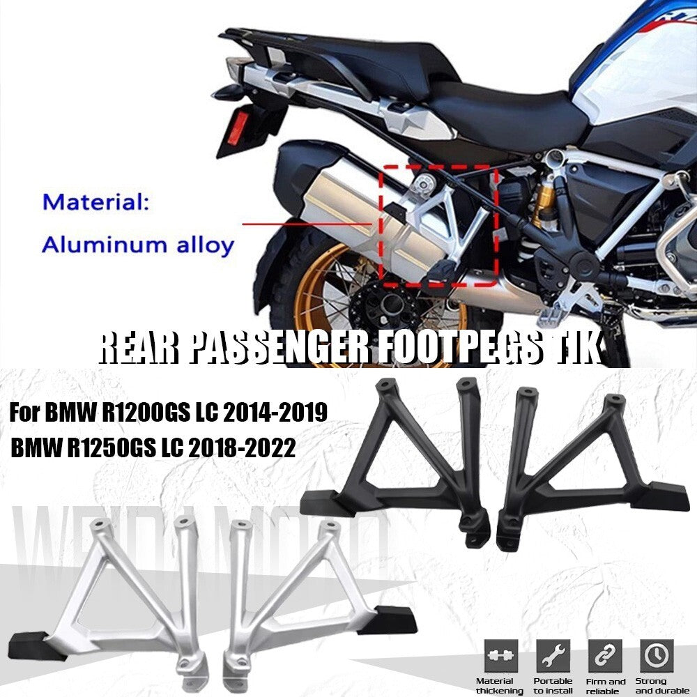 Rear Foot Pegs Brackets Footrest Footpeg Holder Assembly for BMW R1200GS LC ADV