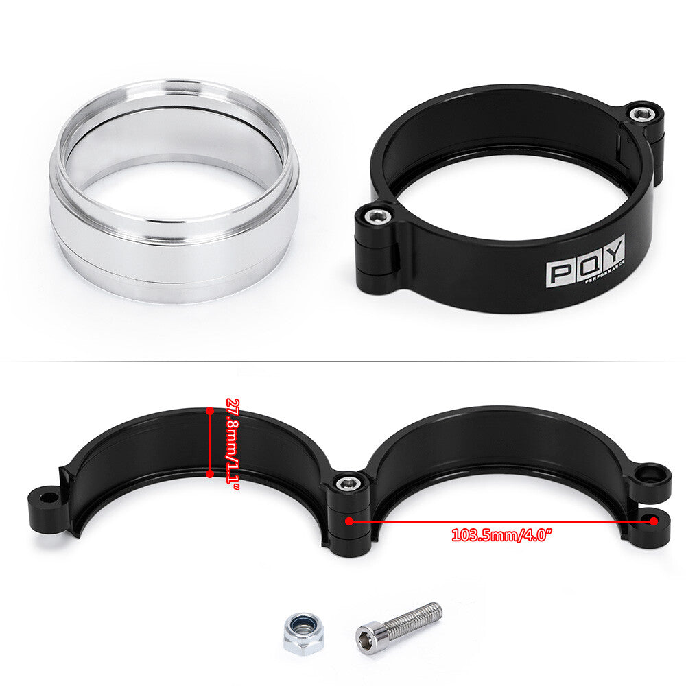 Aluminum Assembly 3inch Flange Clamp Turbo Intercooler Quick Release Exhaust 3''