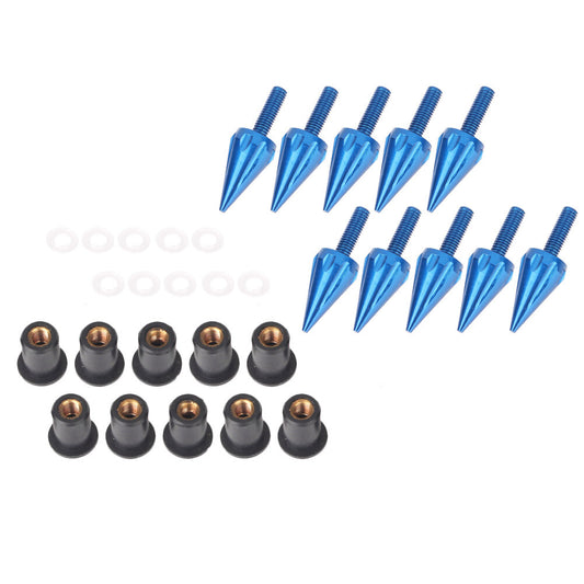 Motorcycle Windshield Spike Bolt Screw Kit for Honda for Yamaha for Suzuki for BMW Blue