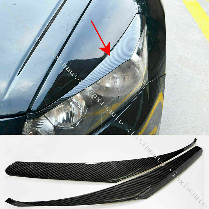 Carbon Fiber ABS Headlight Lamp Eyebrow Molding Trim for Honda Accord 2008-2012