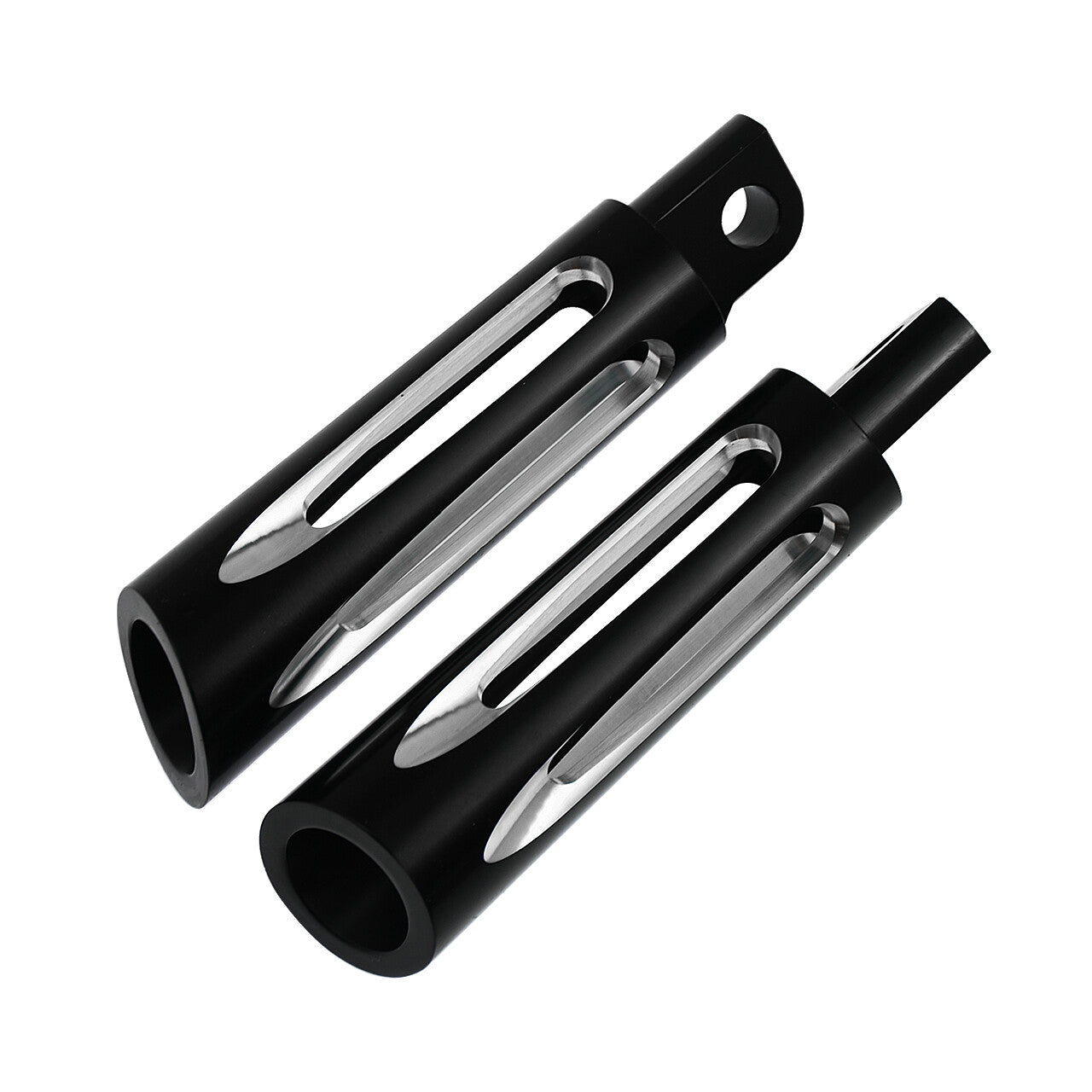 Black Hollow Male Mount Foot Rest Peg for Harley Touring Sportster Dyna Softail